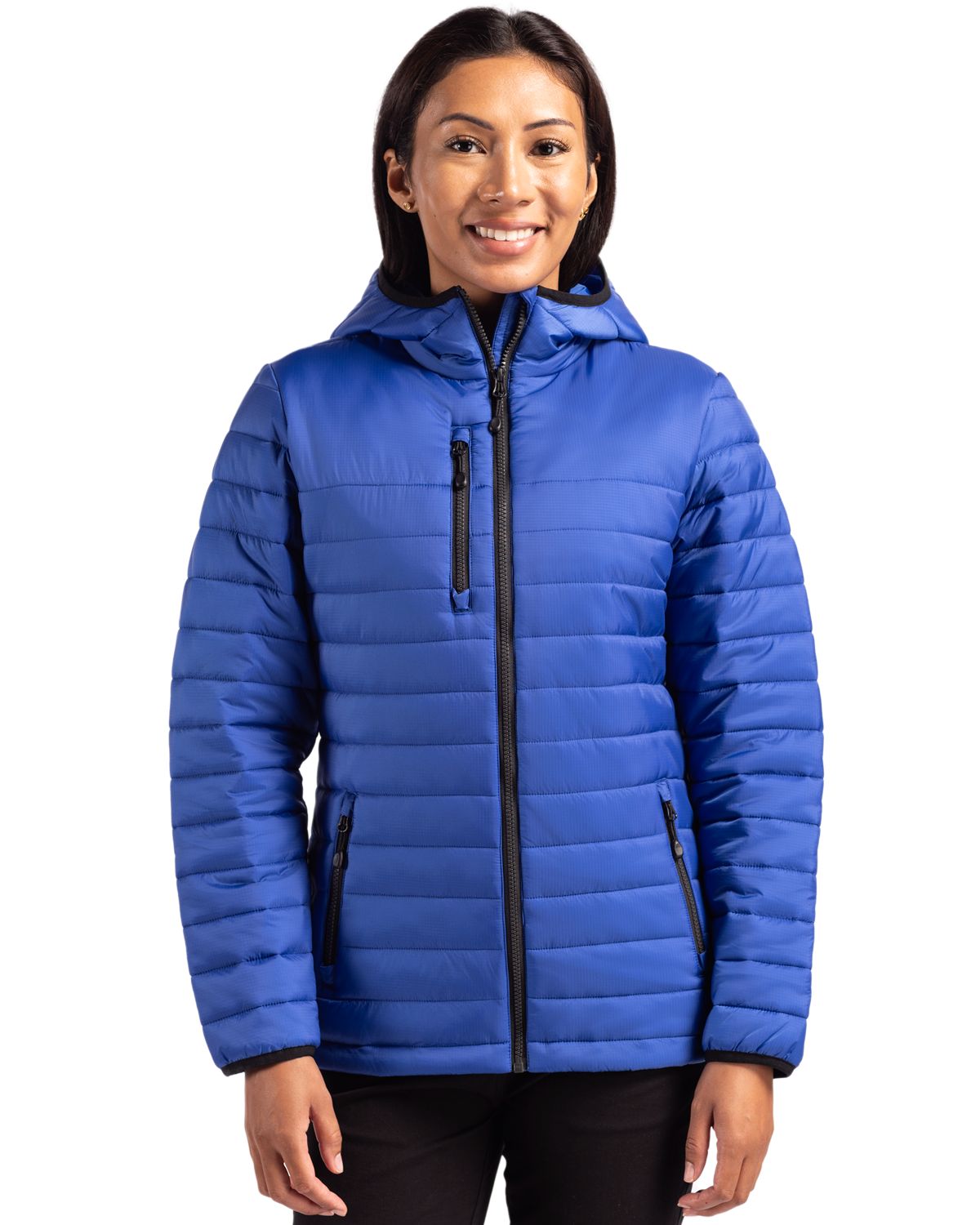 Clique Women's Valhalla Recycled Insulated Puffer Full Zip Hooded Jacket-4