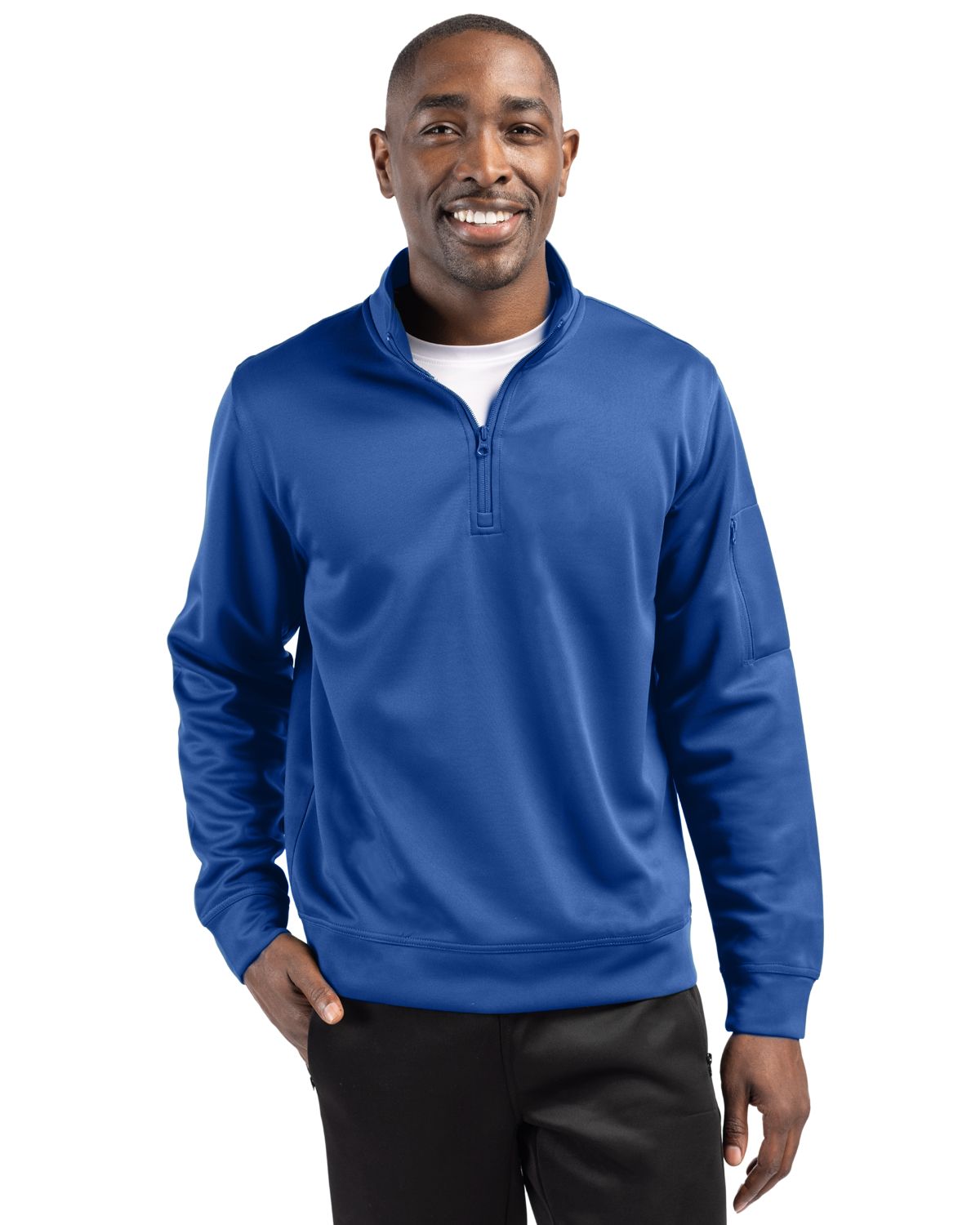 Clique Men's Lift Solution-dyed Performance Half Zip Sweatshirt-1