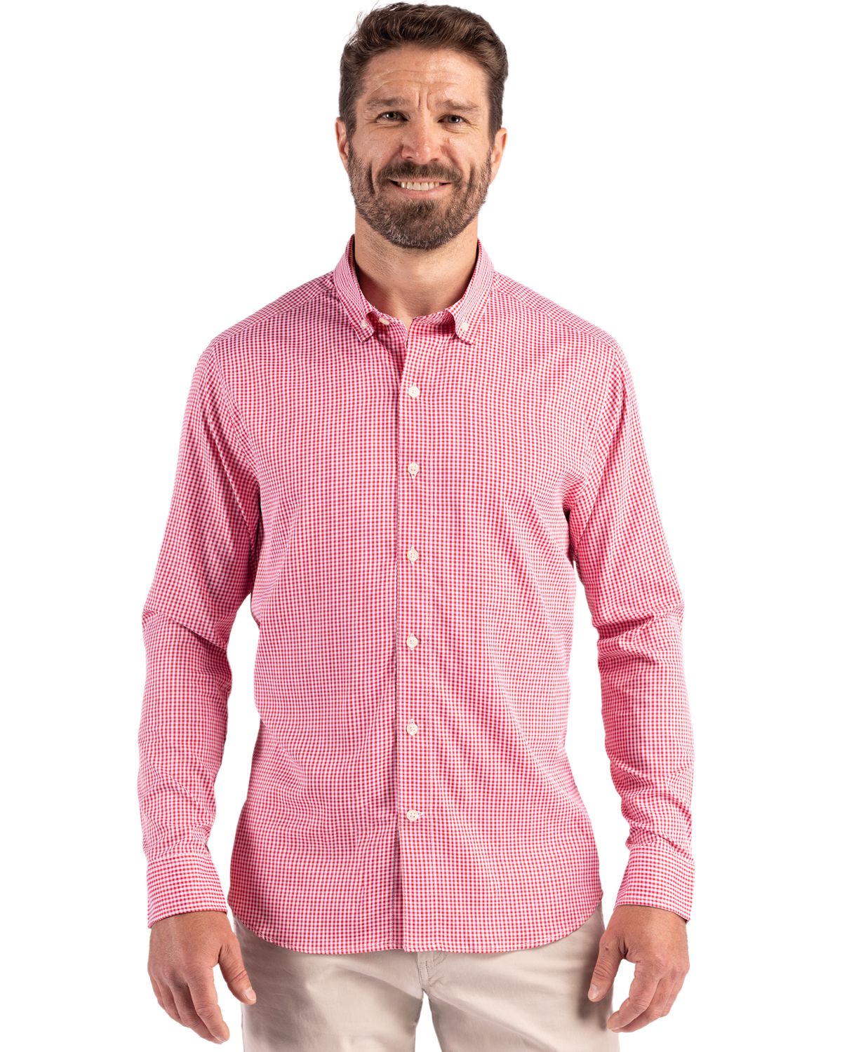 Cutter & Buck Men's Skyline Big & Tall Long Sleeve Button Down Dress Shirt-4