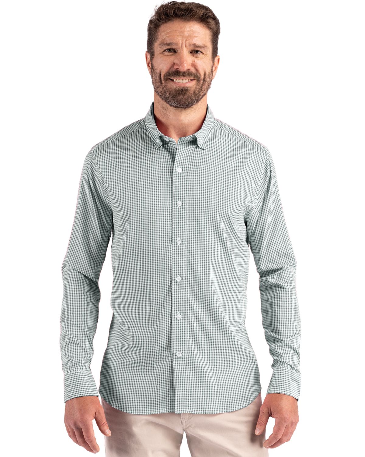 Cutter & Buck Men's Skyline Big & Tall Long Sleeve Button Down Dress Shirt-1