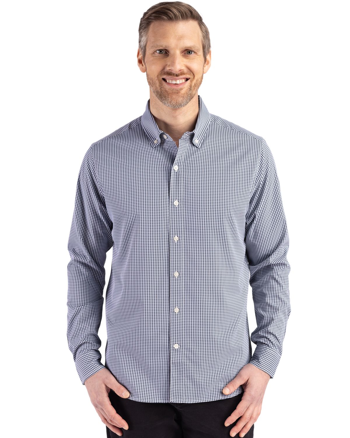 Cutter & Buck Men's Skyline Big & Tall Long Sleeve Button Down Dress Shirt-4