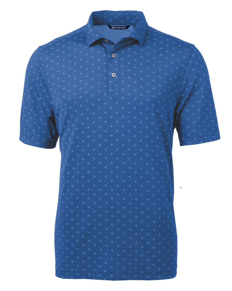 Cutter & Buck Men's Virtue Recycled Tile Print Featherlight Pique Polo-5