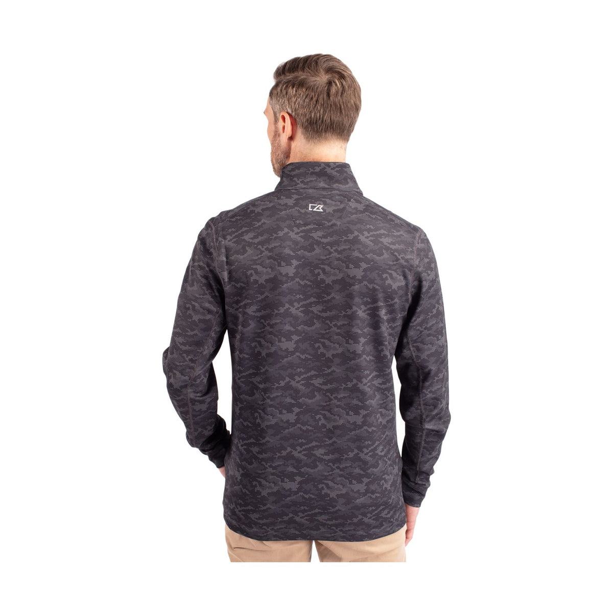Cutter & Buck Men's Traverse Big & Tall Camo Quarter Zip Pullover-8