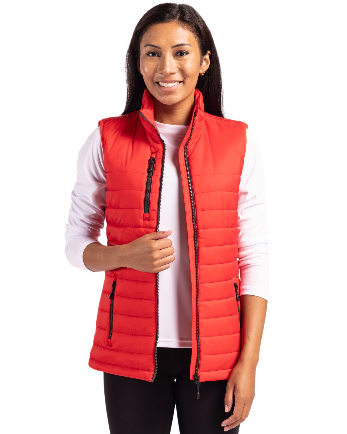 Clique Women's Valhalla Recycled Insulated Puffer Full Zip Vest-3