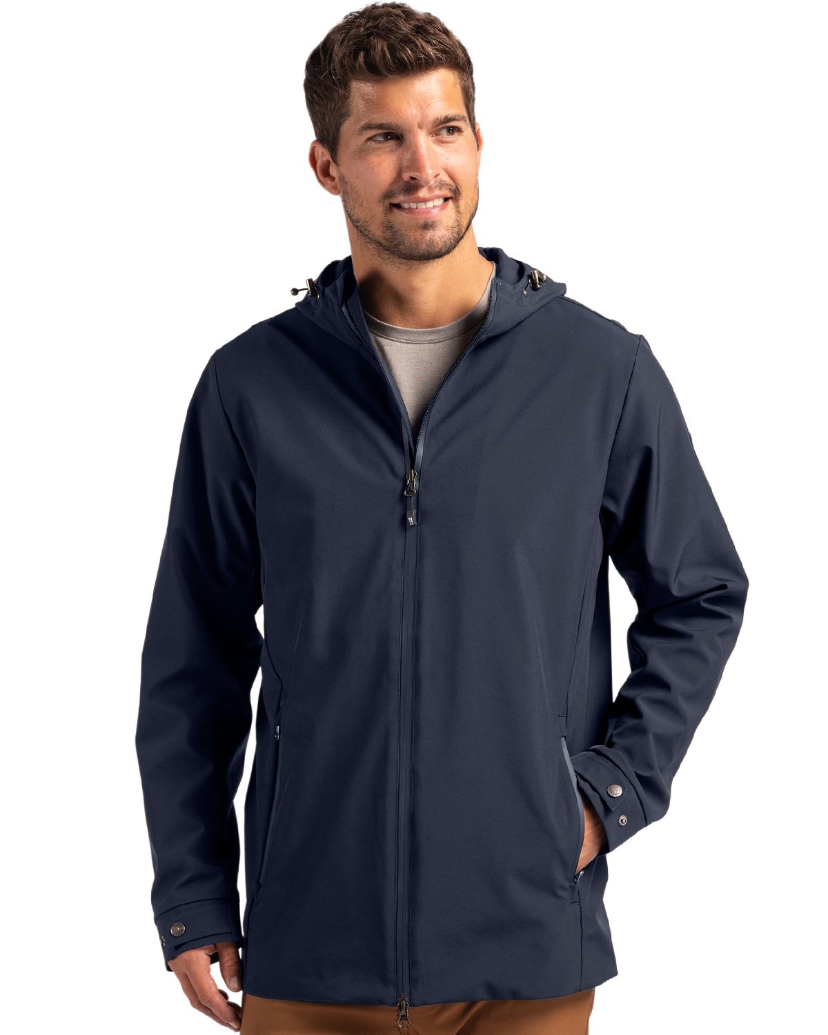 Cutter & Buck Men's Camano Recycled Everyday Stretch Water Resistant Full Zip Jacket-2