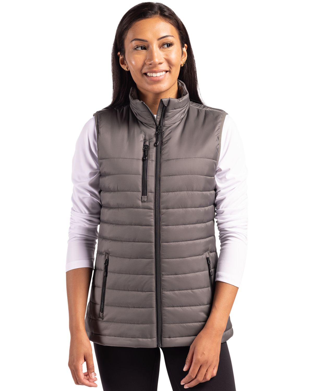Clique Women's Valhalla Recycled Insulated Puffer Full Zip Vest-4