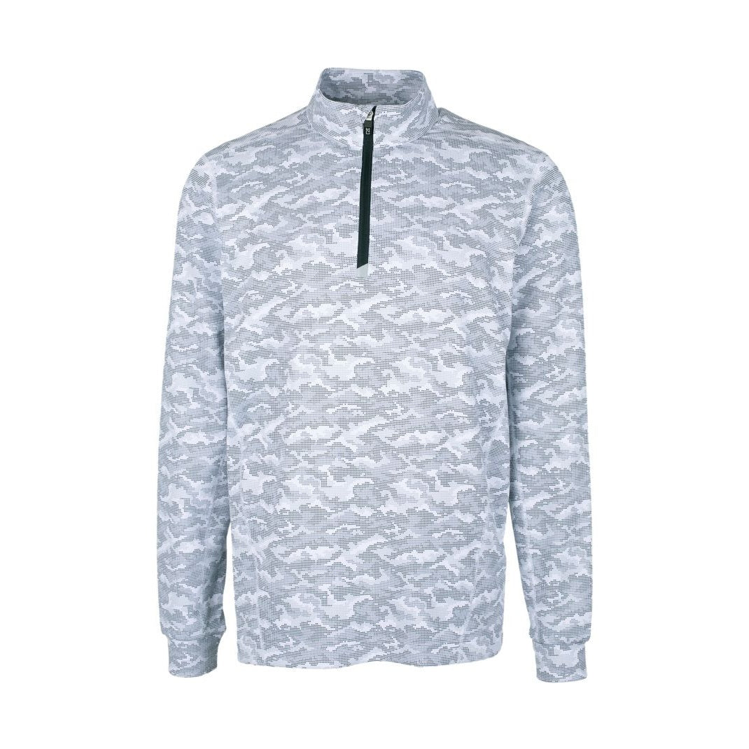 Cutter & Buck Men's Traverse Big & Tall Camo Quarter Zip Pullover-2