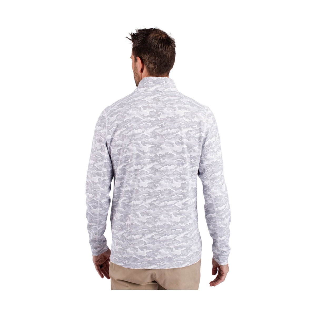 Cutter & Buck Men's Traverse Big & Tall Camo Quarter Zip Pullover-6