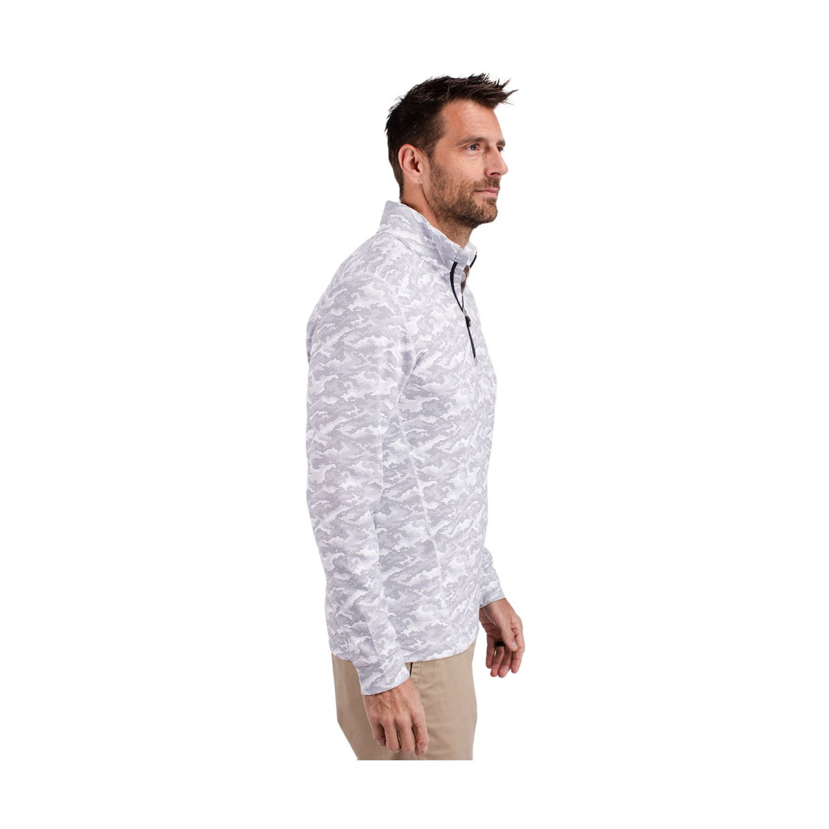 Cutter & Buck Men's Traverse Big & Tall Camo Quarter Zip Pullover-7