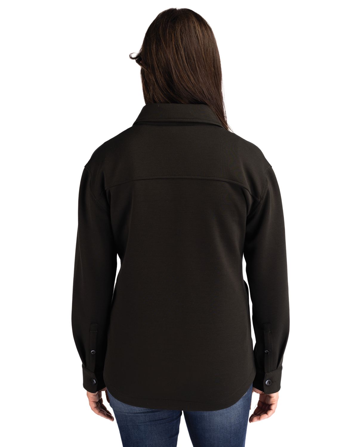 Cutter & Buck Women's Roam Recycled Buttery-Soft Knit Button Down Shirt Jacket-7