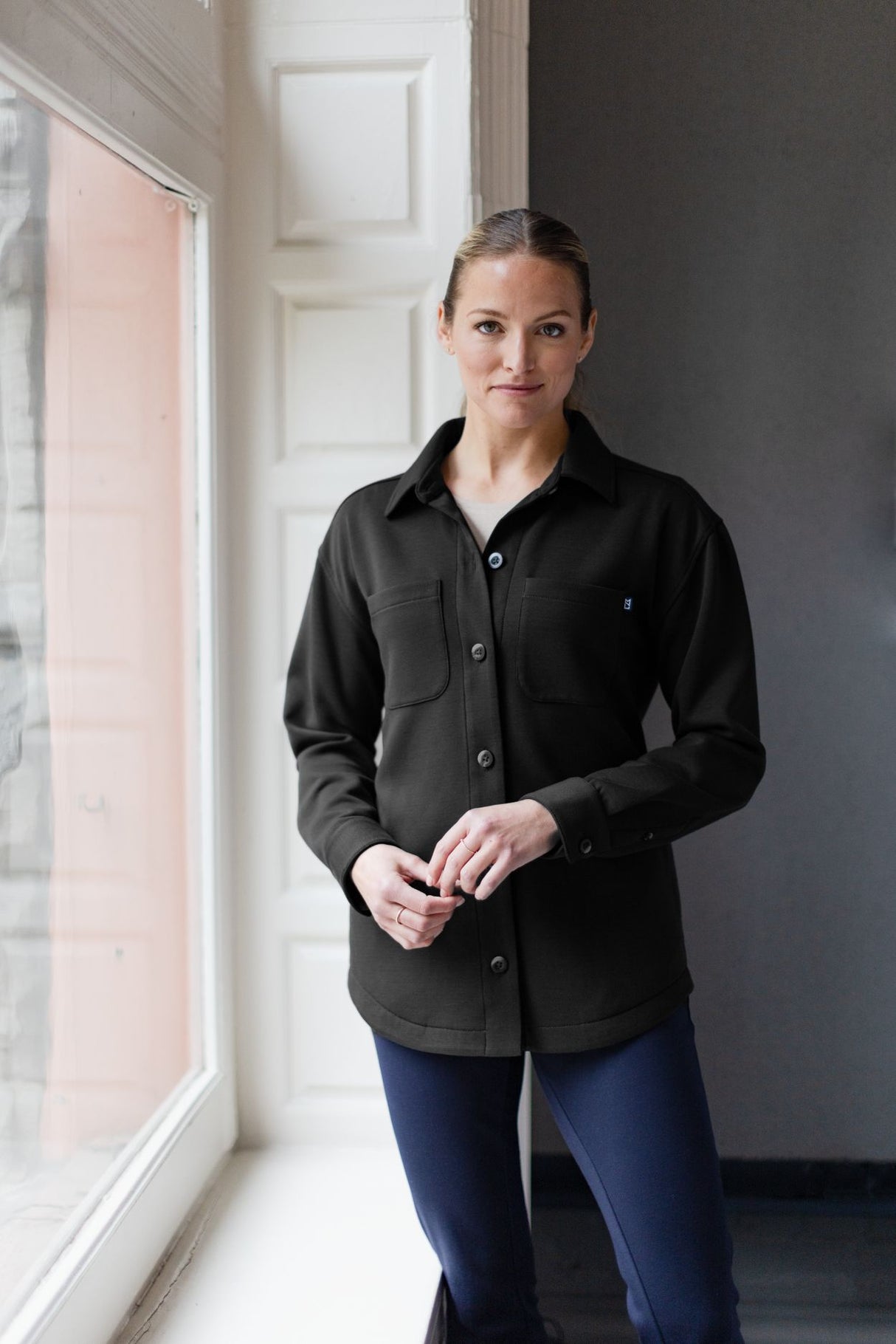 Cutter & Buck Women's Roam Recycled Buttery-Soft Knit Button Down Shirt Jacket-9