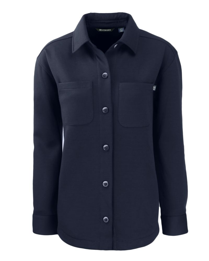 Cutter & Buck Women's Roam Recycled Buttery-Soft Knit Button Down Shirt Jacket-4