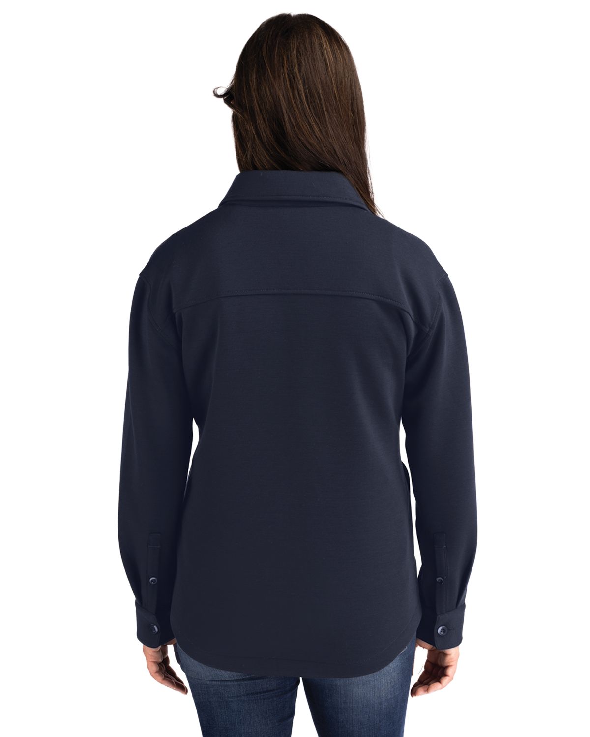 Cutter & Buck Women's Roam Recycled Buttery-Soft Knit Button Down Shirt Jacket-8