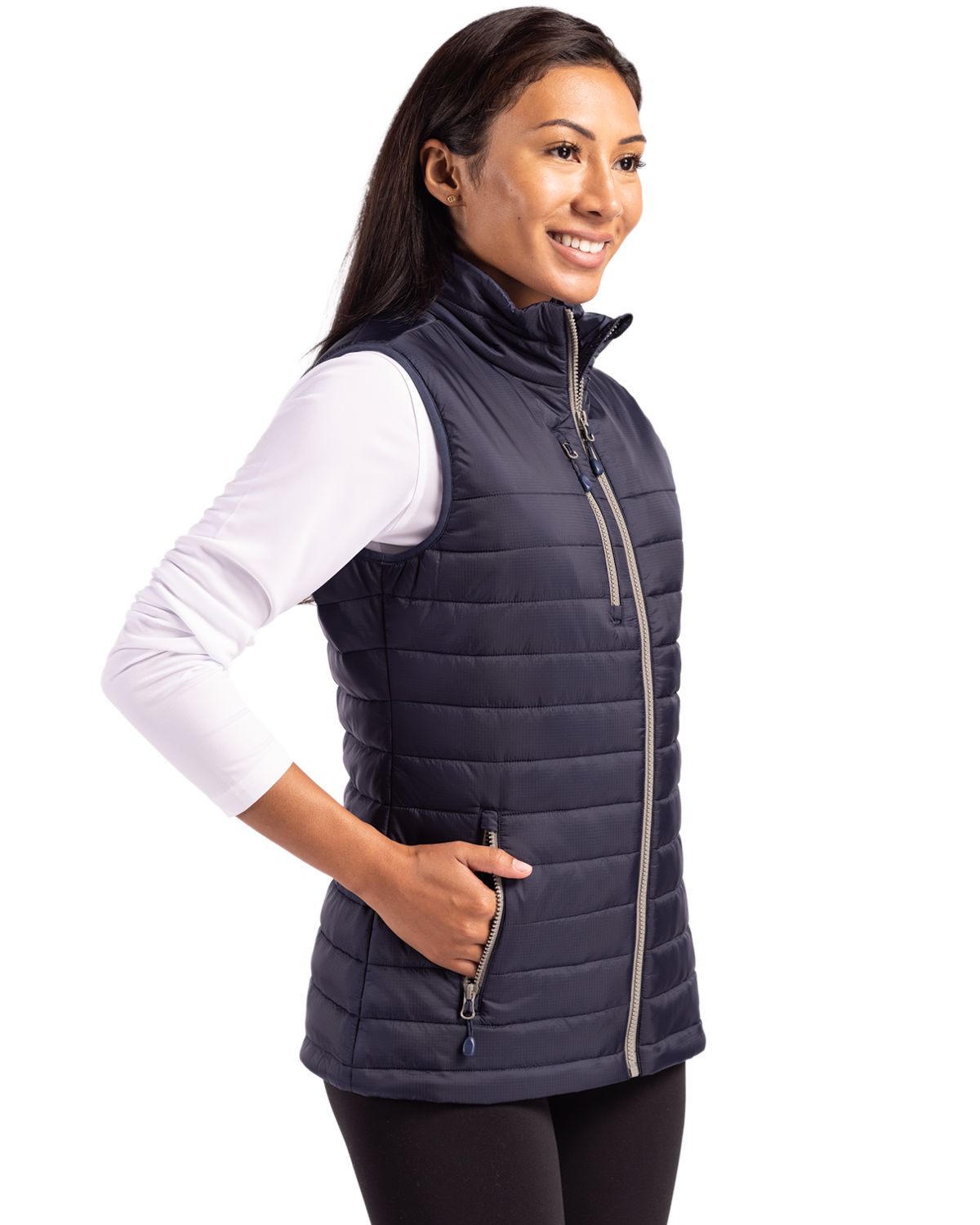 Clique Women's Valhalla Recycled Insulated Puffer Full Zip Vest-7