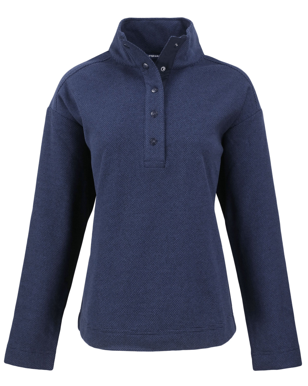 Cutter & Buck Women's Hunts Point Recycled Fleece Hybrid Snap Placket Pullover-5