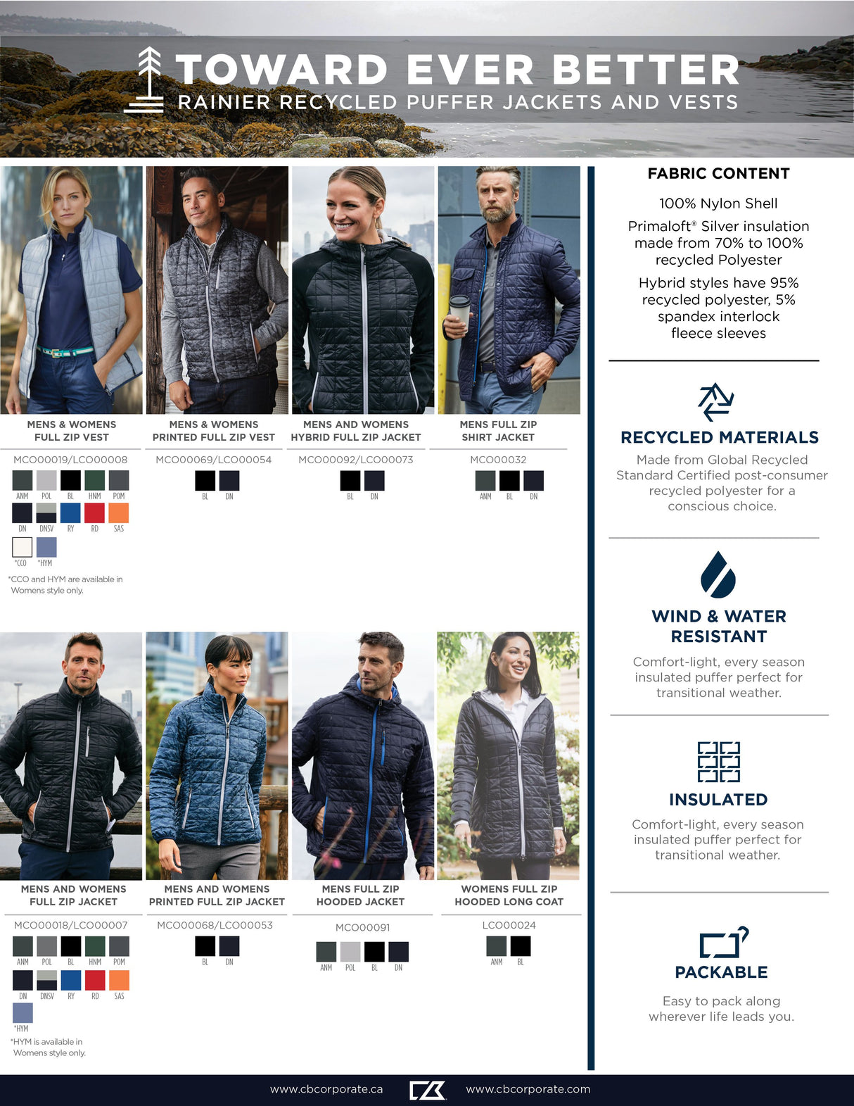 Cutter & Buck Women's Rainier Recycled Insulated Hybrid Puffer Full Zip Jacket-8