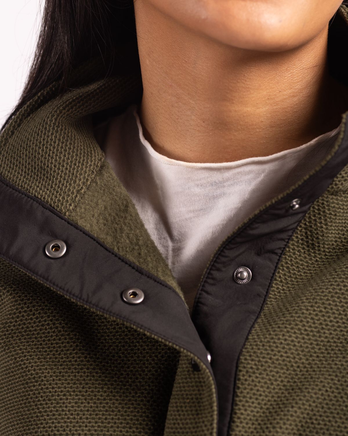Cutter & Buck Women's Hunts Point Recycled Fleece Hybrid Snap Placket Pullover-7