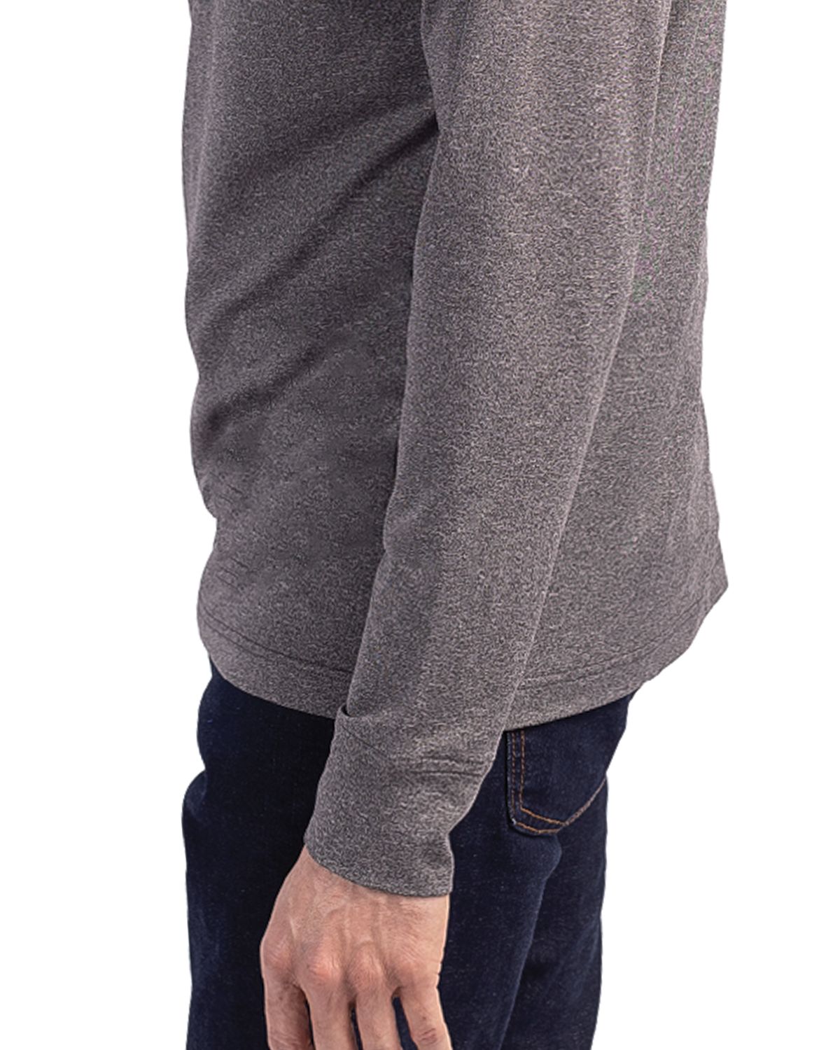 Cutter & Buck Men's Adapt Recycled Soft Knit Stretch Heathered Quarter Zip Pullover-11