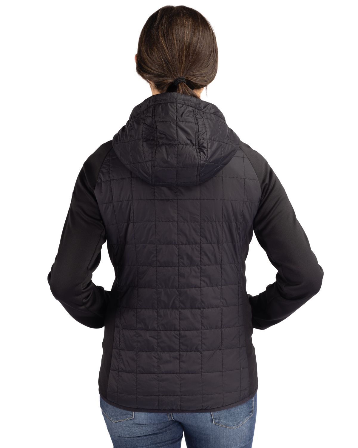 Cutter & Buck Women's Rainier Recycled Insulated Hybrid Puffer Full Zip Jacket-3