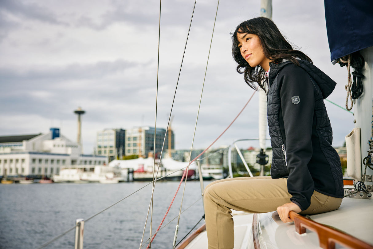 Cutter & Buck Women's Rainier Recycled Insulated Hybrid Puffer Full Zip Jacket-14