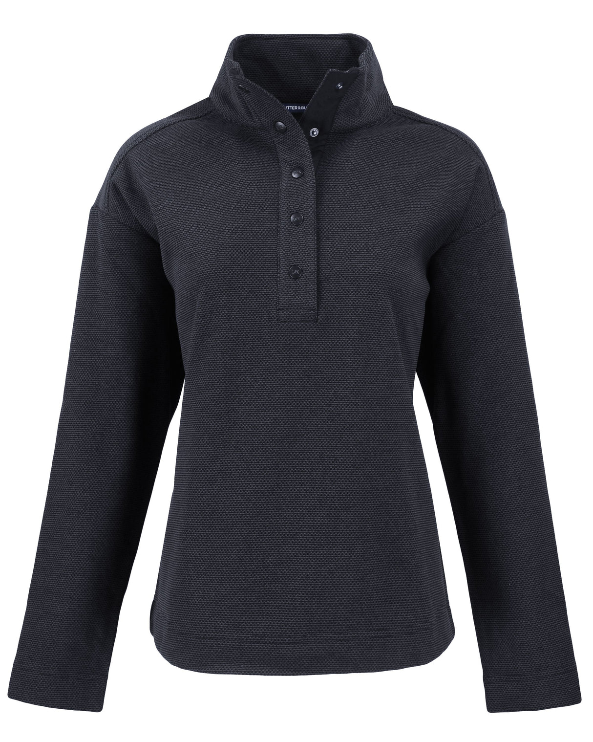 Cutter & Buck Women's Hunts Point Recycled Fleece Hybrid Snap Placket Pullover-8