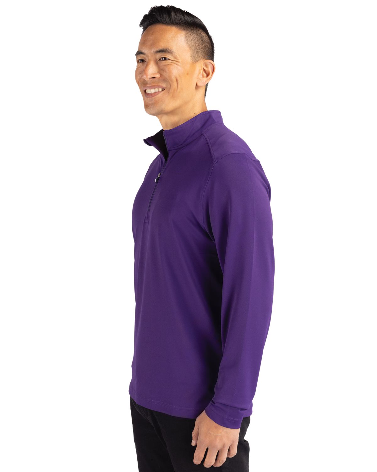 Cutter & Buck Men's Virtue Recycled Featherlight Pique Quarter Zip Pullover-3
