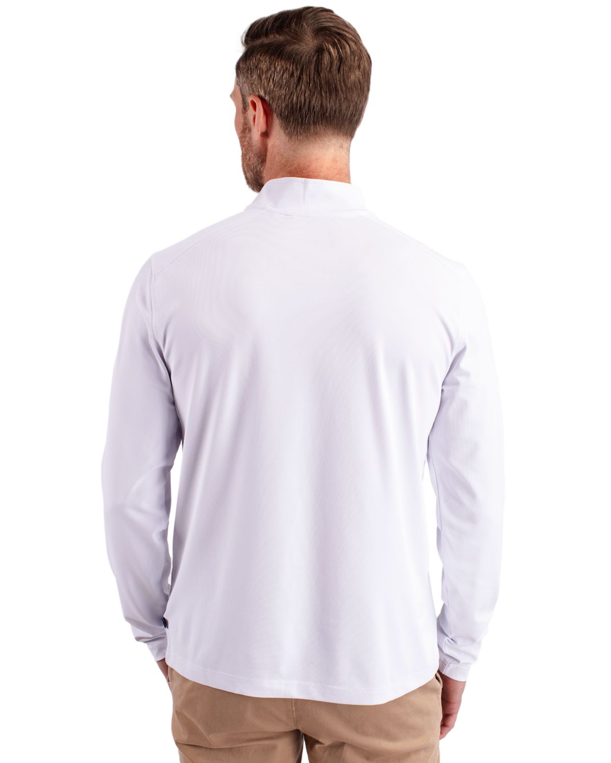 Cutter & Buck Men's Virtue Recycled Featherlight Pique Quarter Zip Pullover-9