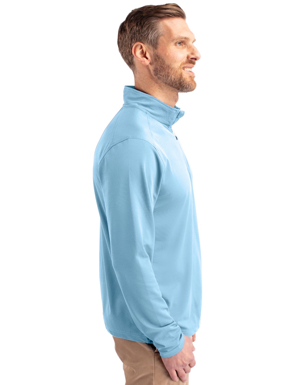 Cutter & Buck Men's Virtue Recycled Featherlight Pique Quarter Zip Pullover-3