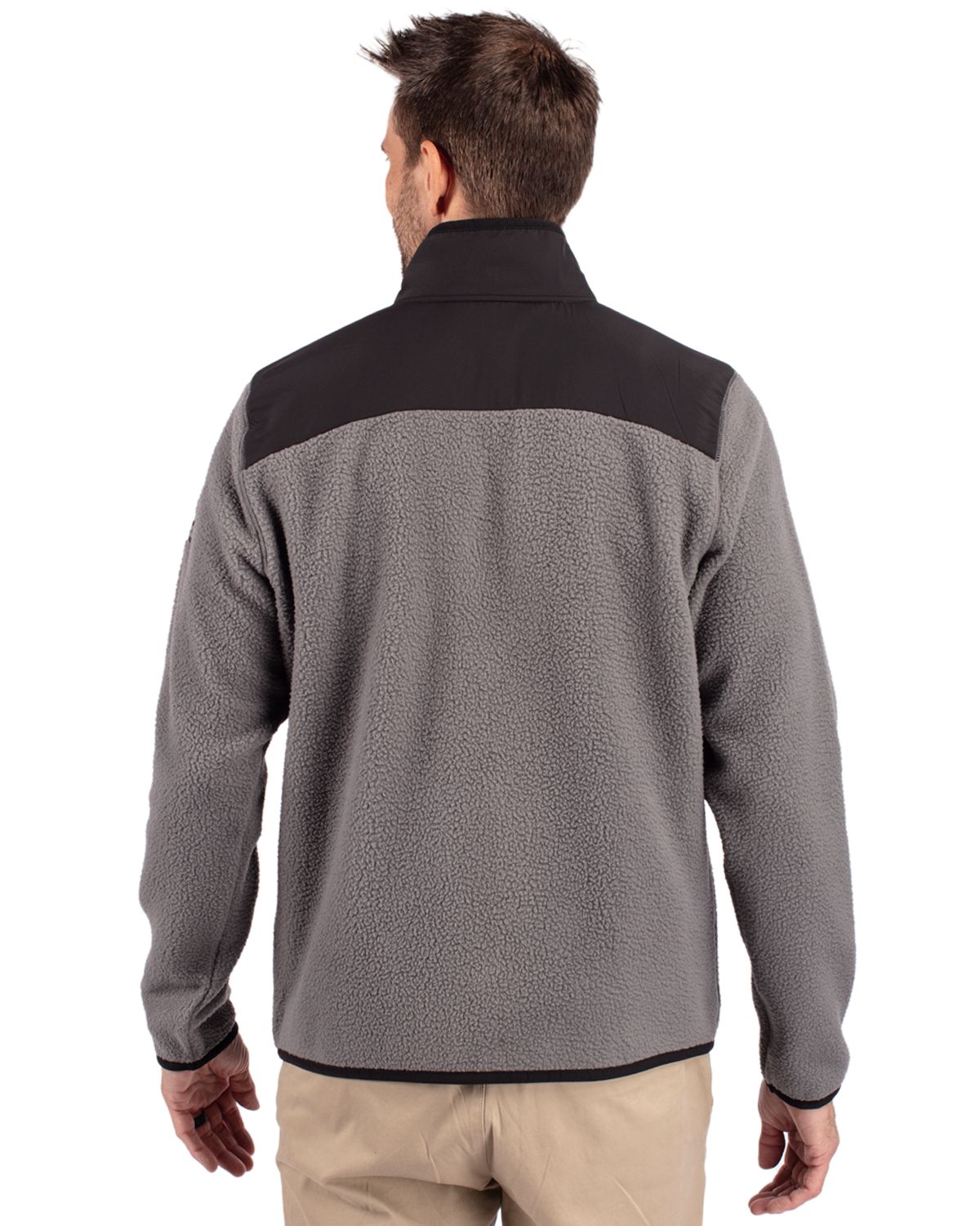 Cutter & Buck Men's Cascade Epic Comfort Recycled Sherpa Fleece Full Zip Jacket-6