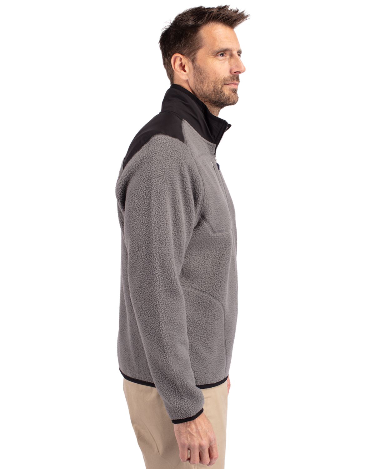 Cutter & Buck Men's Cascade Epic Comfort Recycled Sherpa Fleece Full Zip Jacket-7