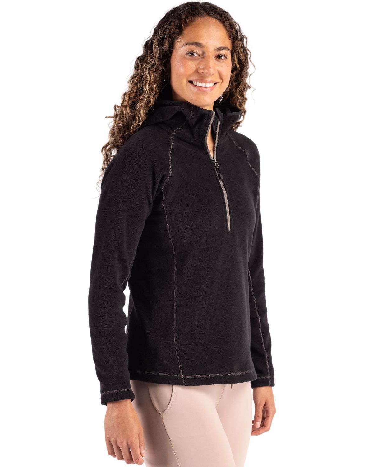 Clique Women's Powder Recycled Fleece Half Zip Sweatshirt-4