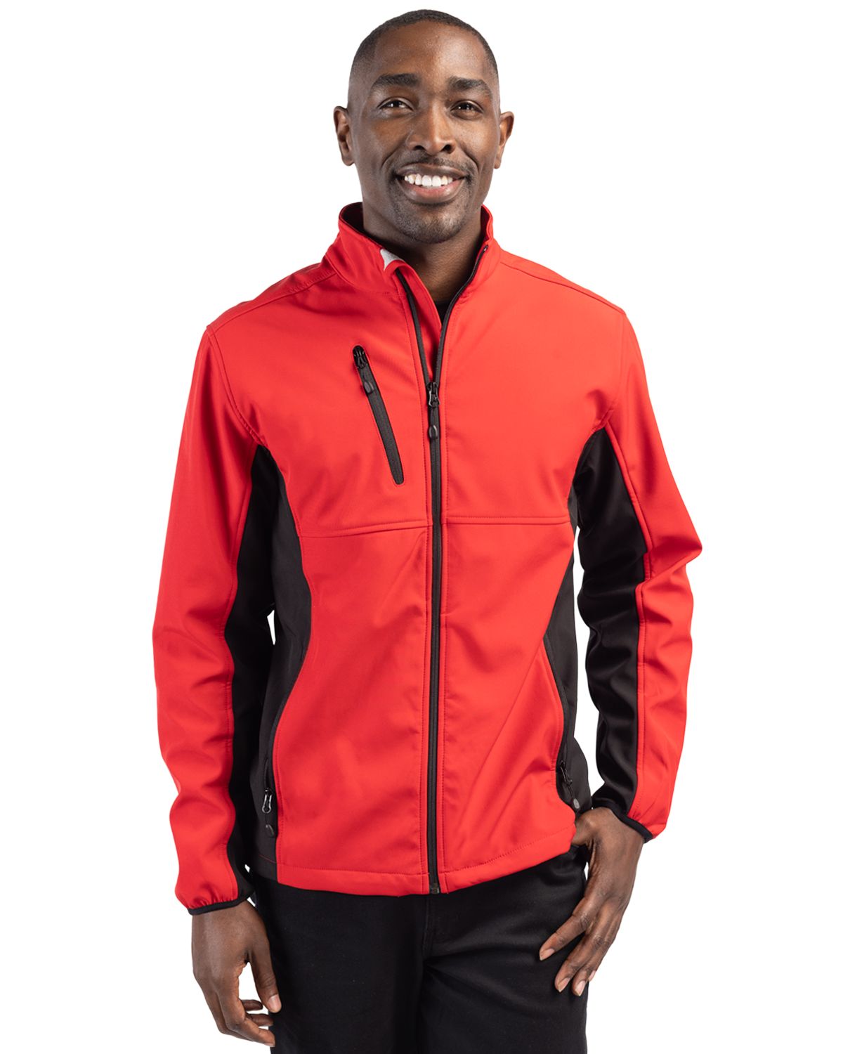 Clique Men's Narvik Recycled Colorblock Stretch Softshell Full Zip Jacket-5