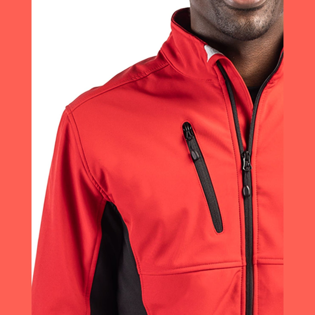 Clique Men's Narvik Recycled Colorblock Stretch Softshell Full Zip Jacket-8
