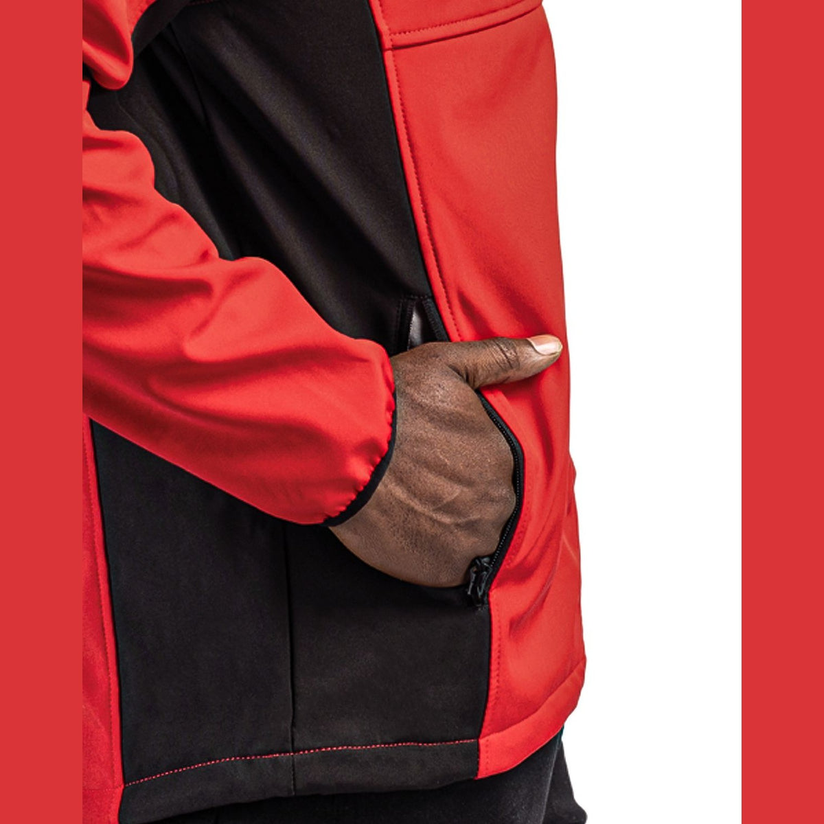 Clique Men's Narvik Recycled Colorblock Stretch Softshell Full Zip Jacket-9