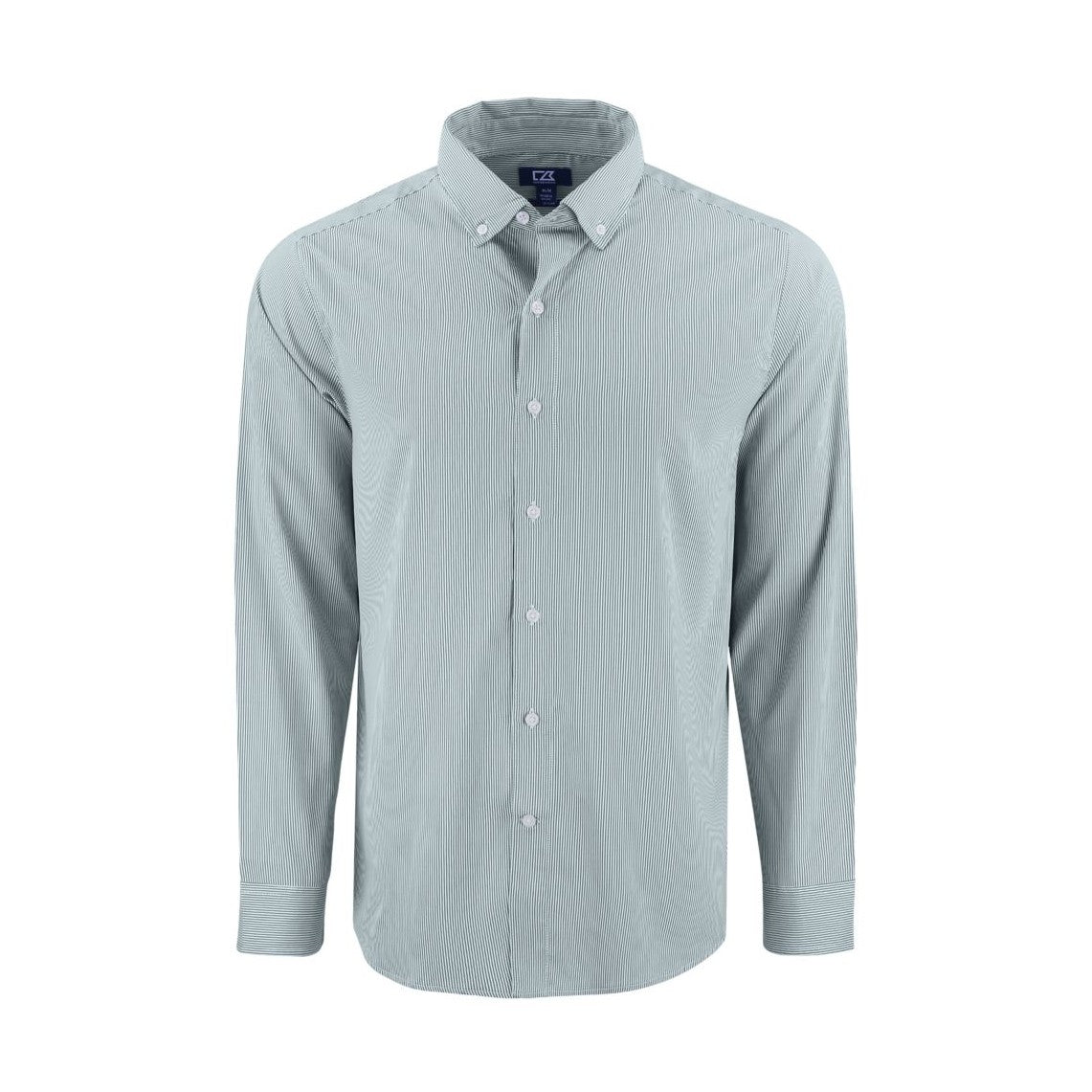 Cutter & Buck Men's Skyline Recycled Pinstripe Long Sleeve Button Down Dress Shirt-6