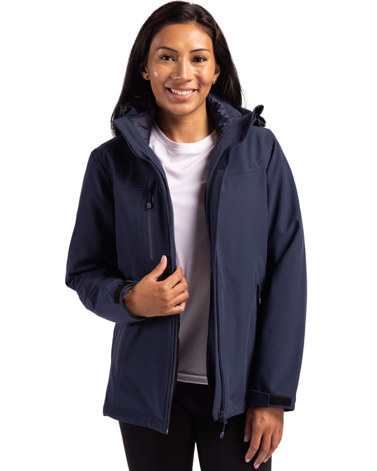 Clique Women's Cornice Recycled 3-in-1 Waterproof System Full Zip Parka-3