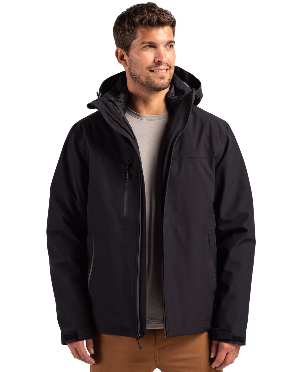 Clique Men's Cornice Recycled 3-in-1 Waterproof System Full Zip Parka-2