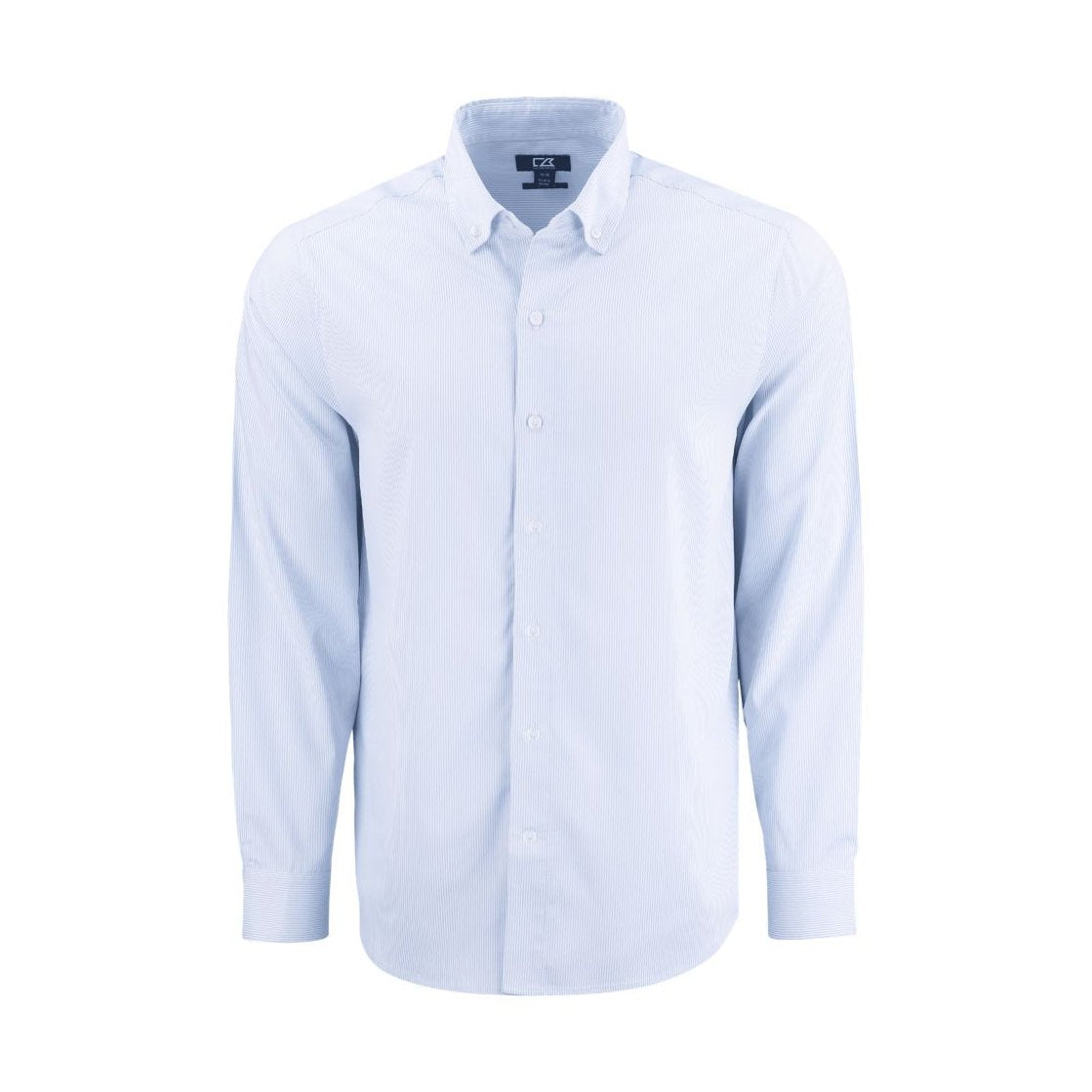 Cutter & Buck Men's Skyline Recycled Pinstripe Long Sleeve Button Down Dress Shirt-4