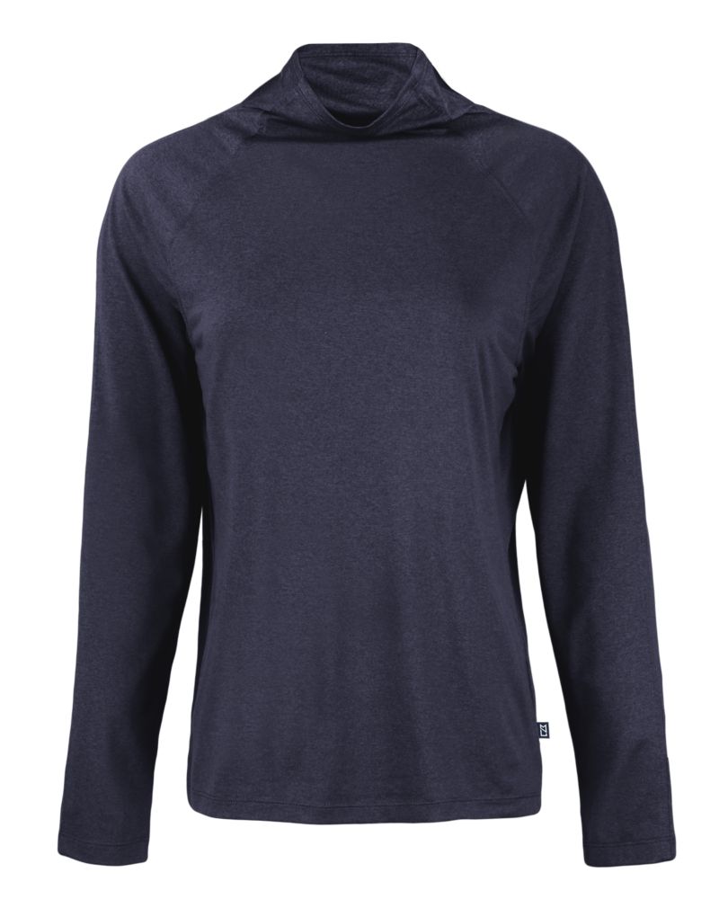 Cutter & Buck Women's Coastline Recycled Double Peached Funnel Neck Pullover-6
