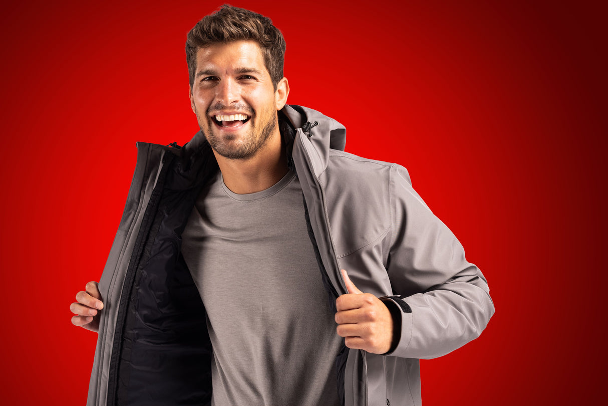 Clique Men's Cornice Recycled 3-in-1 Waterproof System Full Zip Parka-12