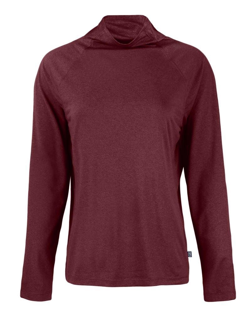 Cutter & Buck Women's Coastline Recycled Double Peached Funnel Neck Pullover-5