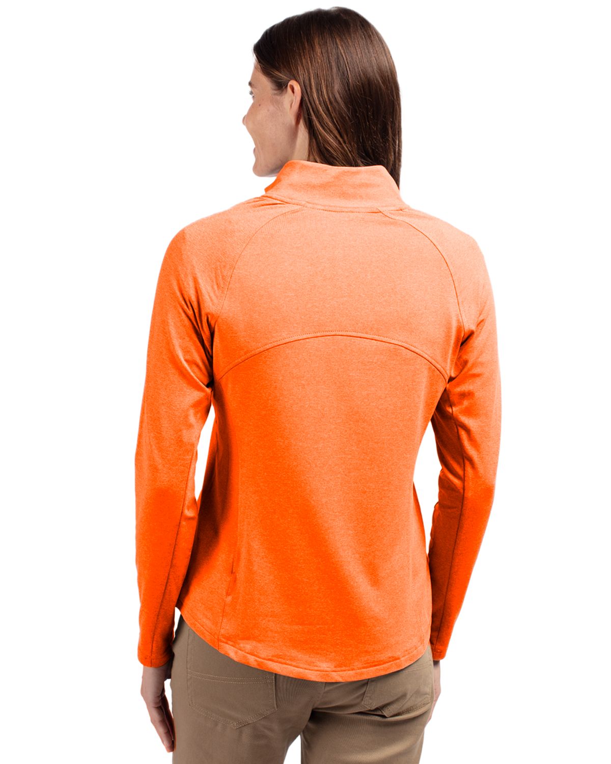 Cutter & Buck Women's Adapt Recycled Soft Knit Stretch Heathered Full Zip Jacket-6