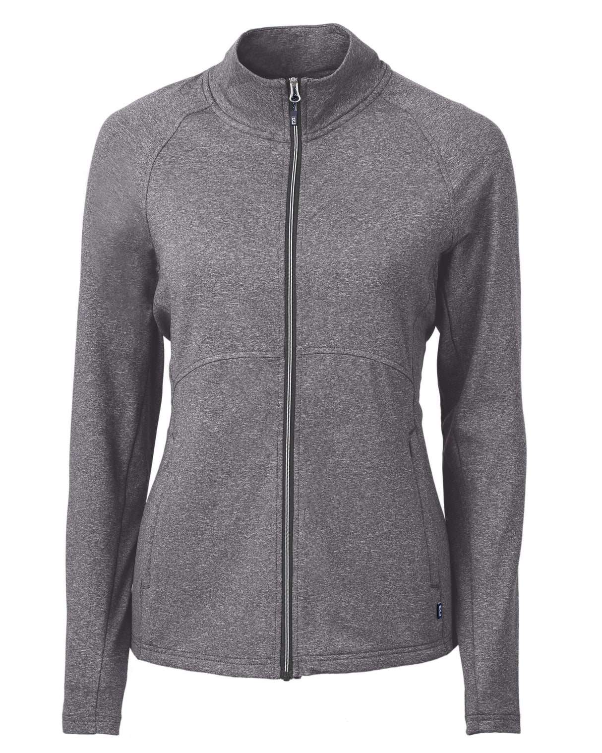 Cutter & Buck Women's Adapt Recycled Soft Knit Stretch Heathered Full Zip Jacket-3