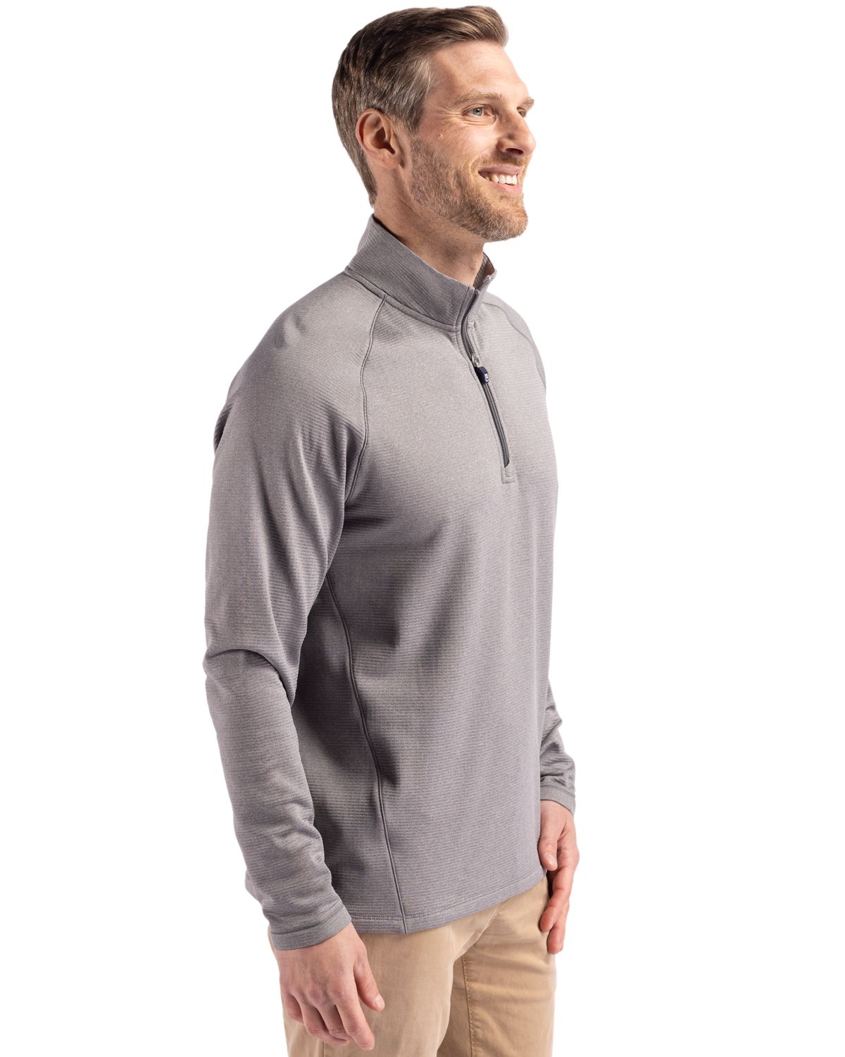 Cutter & Buck Men's Peshastin Recycled GridFleece Half Zip Pullover-10
