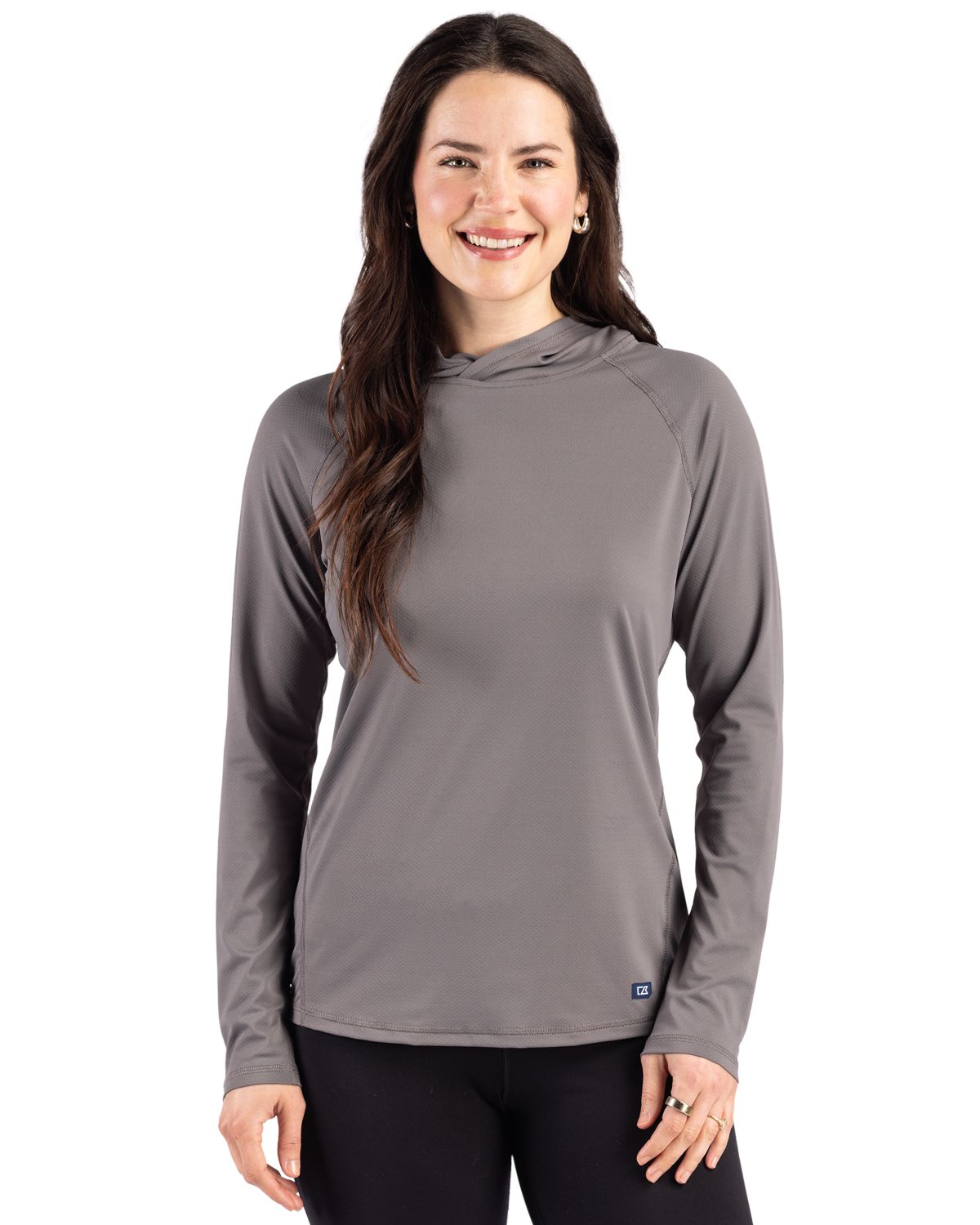 Cutter & Buck Women's Prospect Recycled Featherlight Stretch Hooded Pullover-7