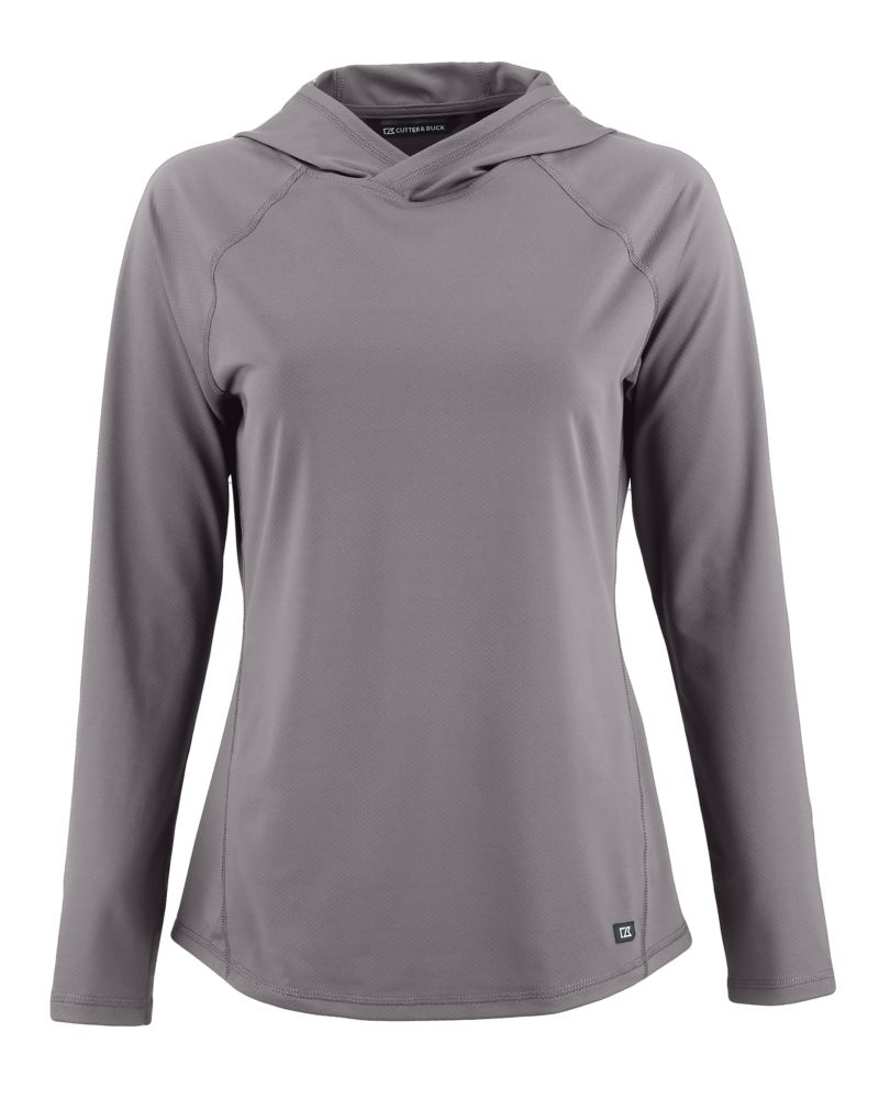 Cutter & Buck Women's Prospect Recycled Featherlight Stretch Hooded Pullover-11