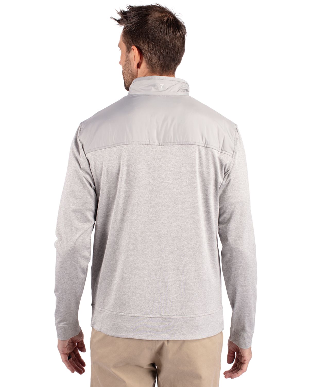 Cutter & Buck Men's Stealth Recycled Hybrid Quilted Windbreaker Jacket-7
