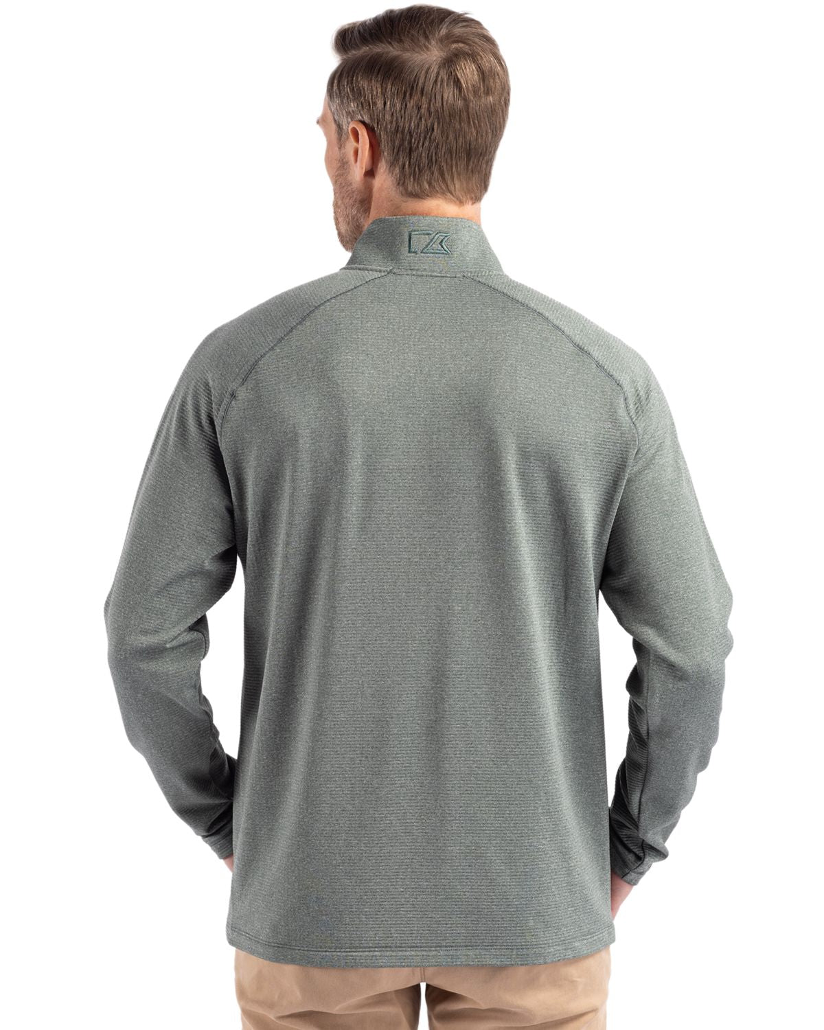 Cutter & Buck Men's Peshastin Recycled GridFleece Half Zip Pullover-5