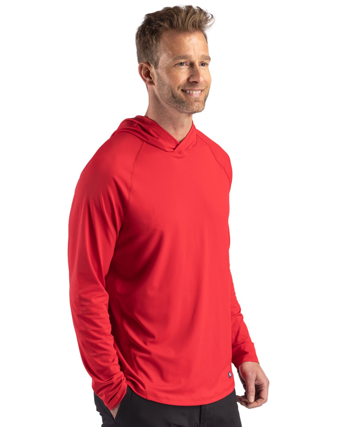 Cutter & Buck Men's Prospect Recycled Featherlight Stretch Hooded Pullover-3