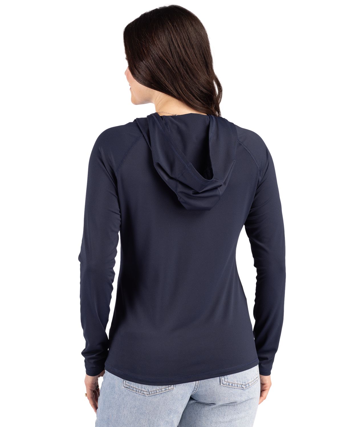 Cutter & Buck Women's Prospect Recycled Featherlight Stretch Hooded Pullover-5